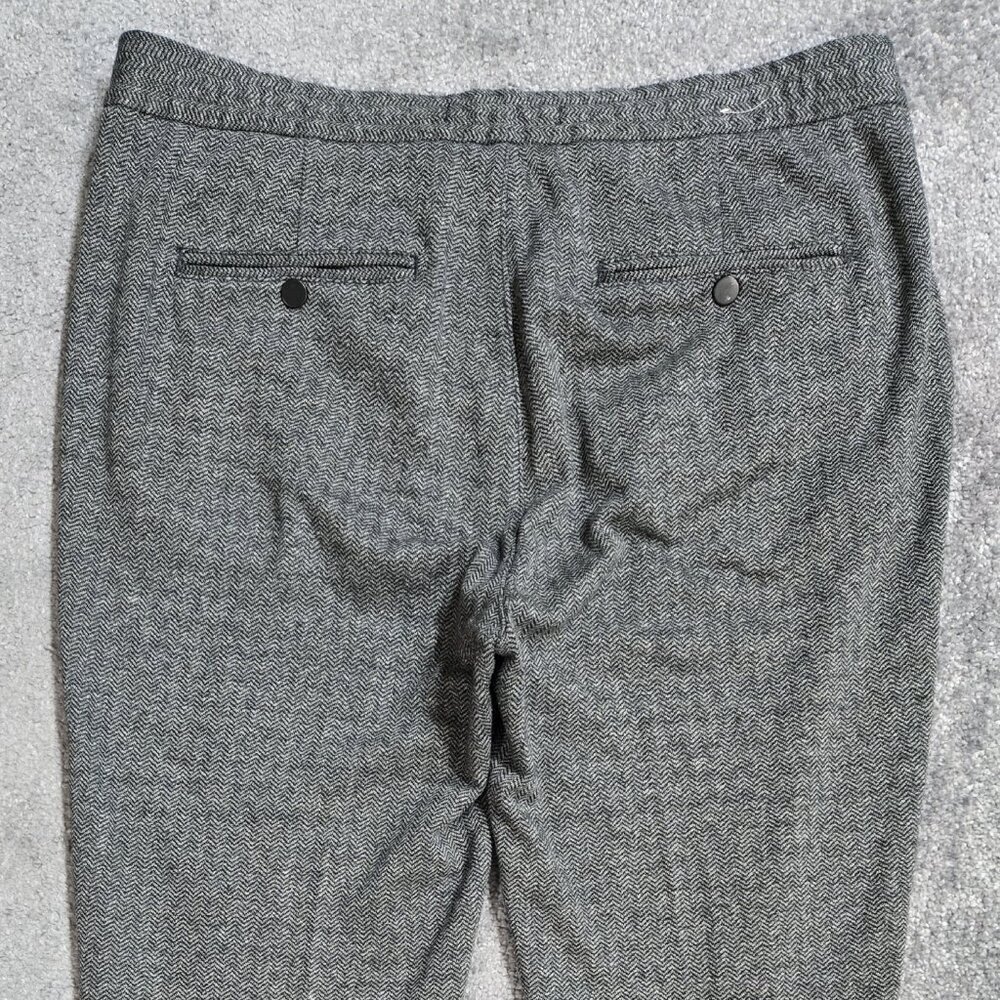 Zara Gray Herringbone Inner Drawstring Ankle Trou… - image 5